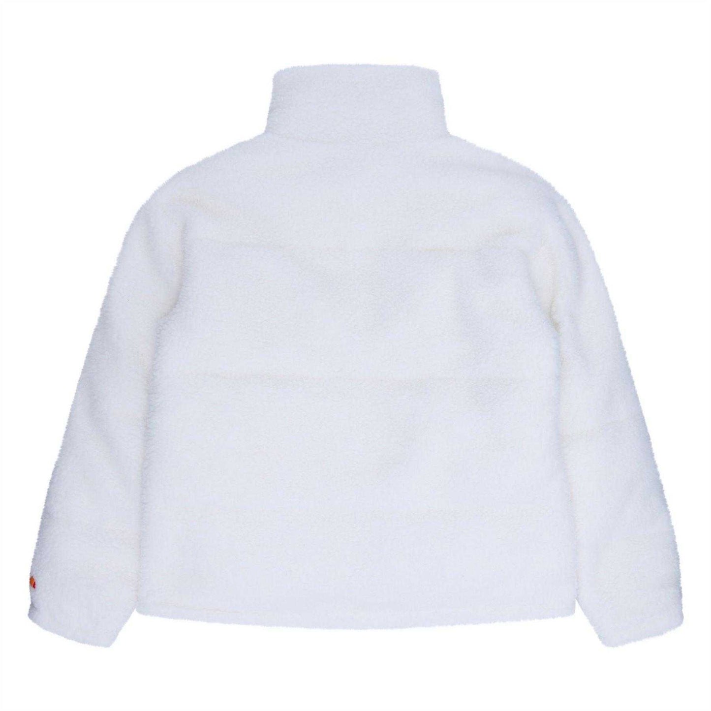 Off White - Back - Ellesse Mens Quilted Teddy Fleece Jacket