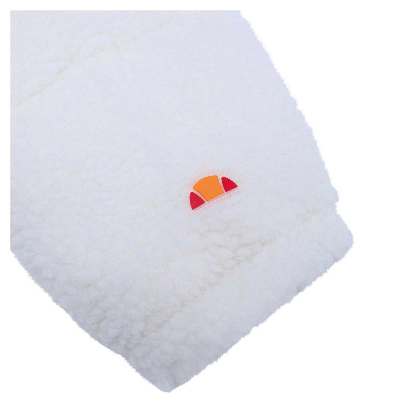 Off White - Side - Ellesse Mens Quilted Teddy Fleece Jacket