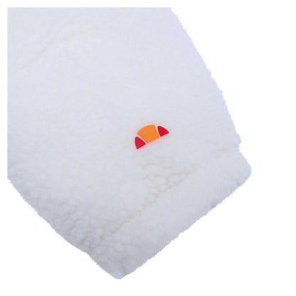 Off White - Side - Ellesse Mens Quilted Teddy Fleece Jacket