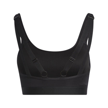 Black - Back - Adidas Womens-Ladies TLRD Move Scoop Neck Sports Bra