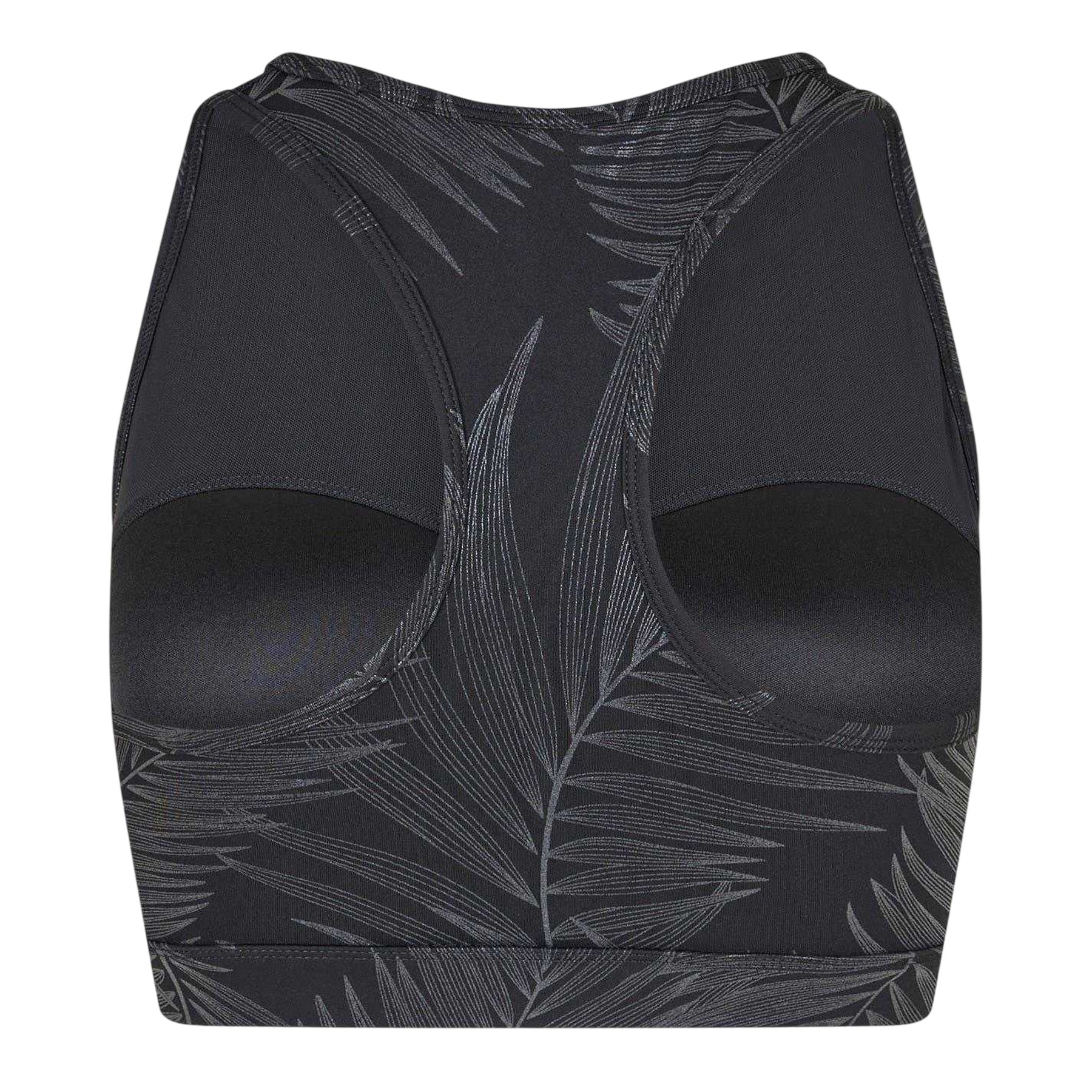 Black Gloss - Back - USA Pro Womens-Ladies Core Racer Back Scoop Neck Sports Bra