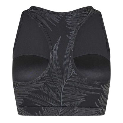 Black Gloss - Back - USA Pro Womens-Ladies Core Racer Back Scoop Neck Sports Bra