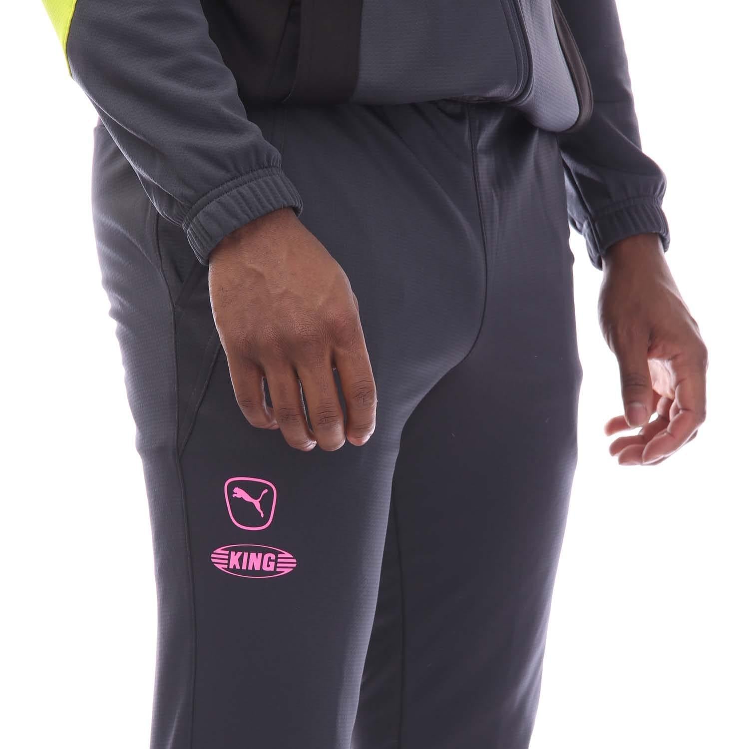 Grey - Side - Puma Mens King Pro Training Jogging Bottoms