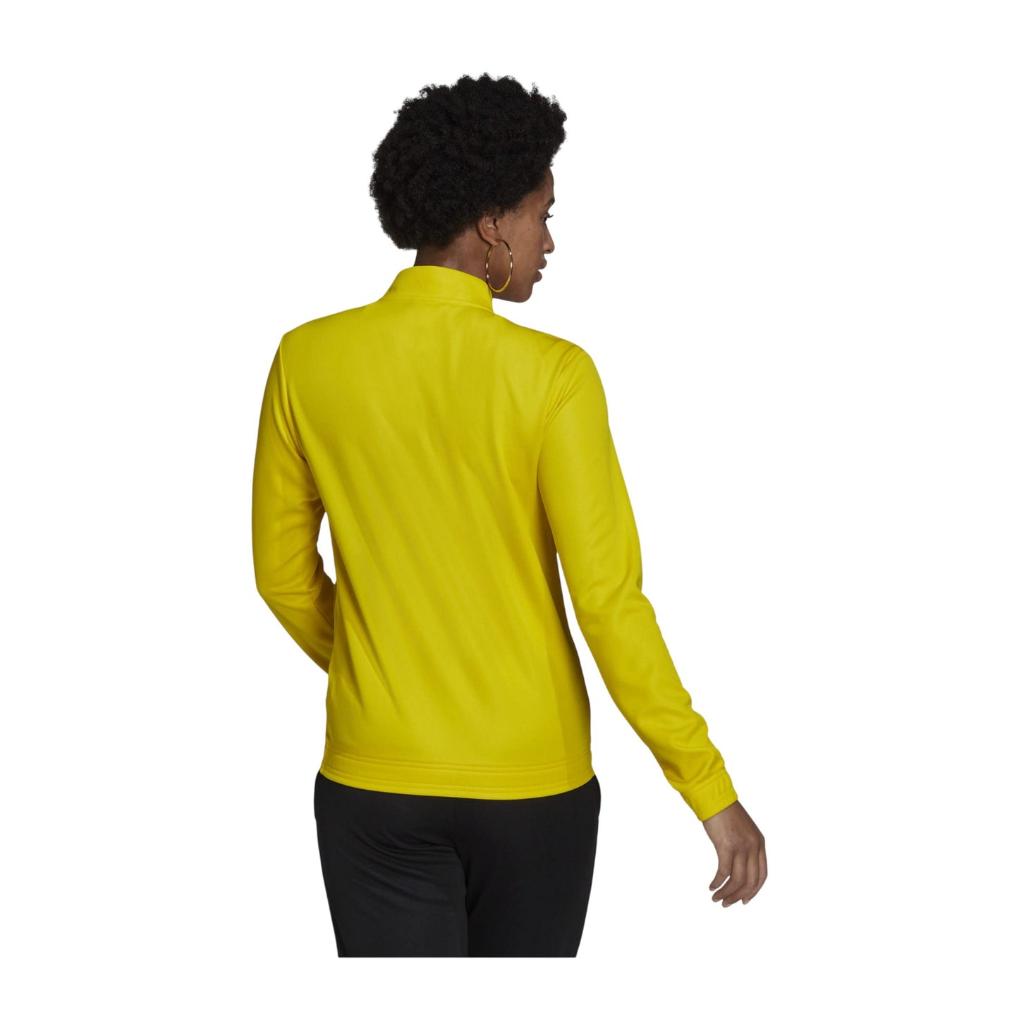 Yellow-Black - Back - Adidas Womens-Ladies Entrada 22 Track Jacket