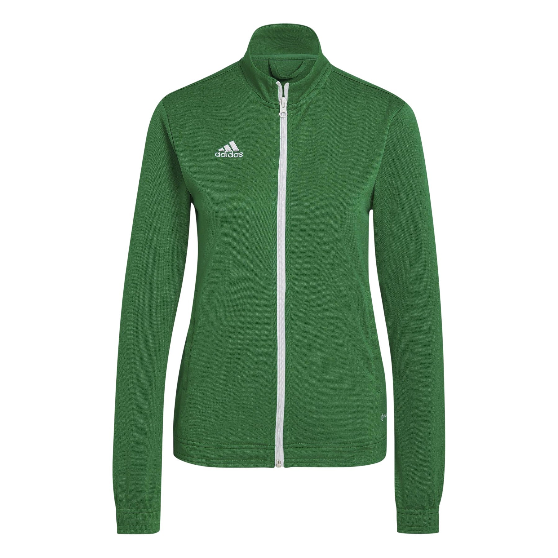 Green-White - Front - Adidas Womens-Ladies Entrada 22 Track Jacket