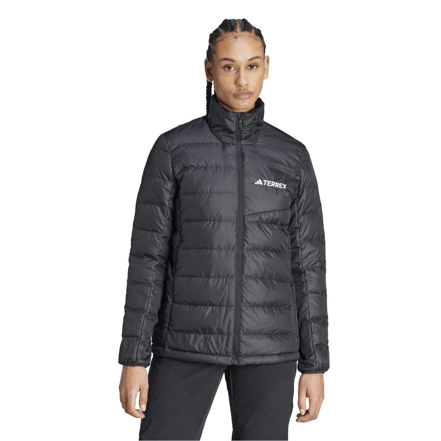 Black - Pack Shot - Adidas Womens-Ladies Mt Down Jacket