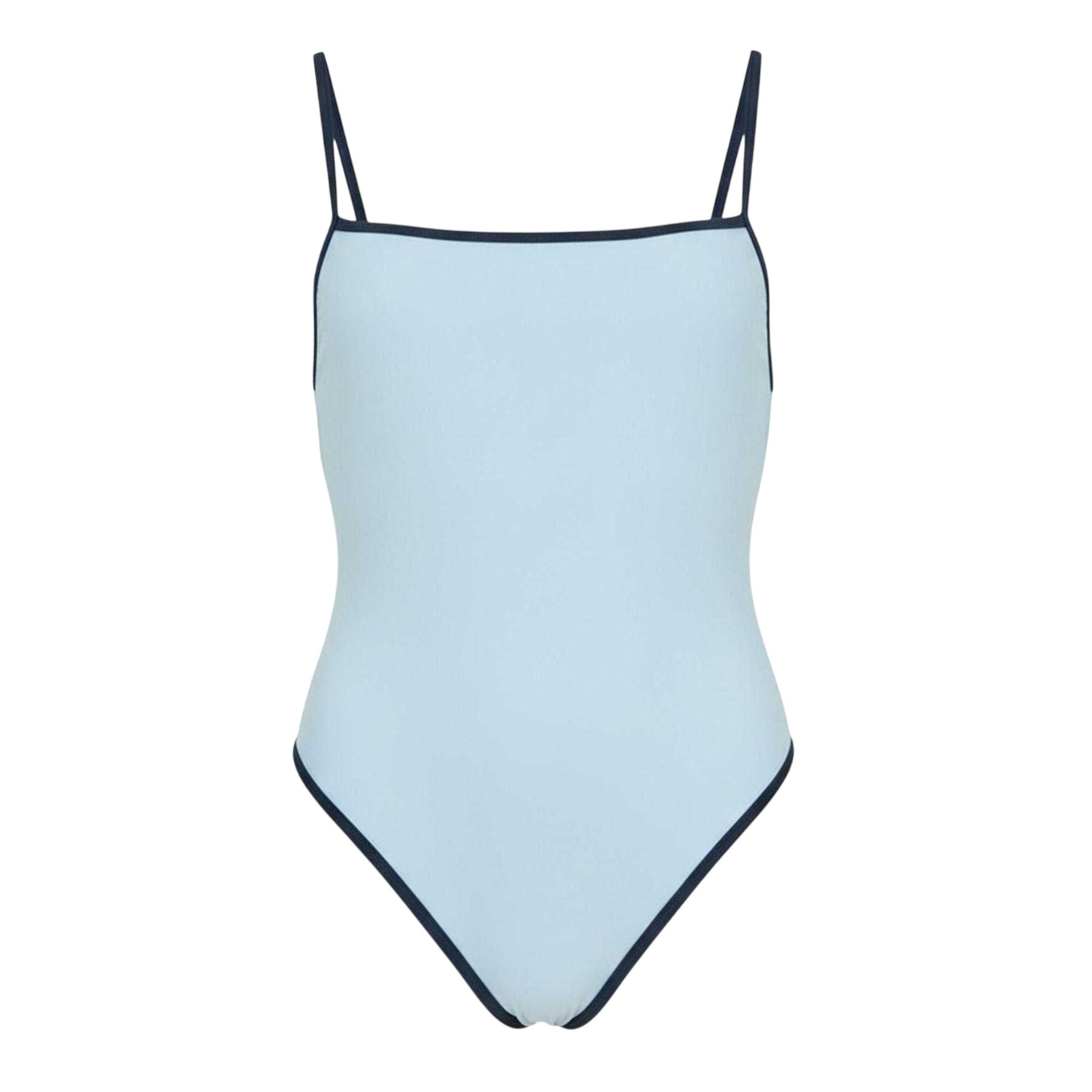 Baby Blue - Front - Jack Wills Womens-Ladies Contrast Detail One Piece Swimsuit