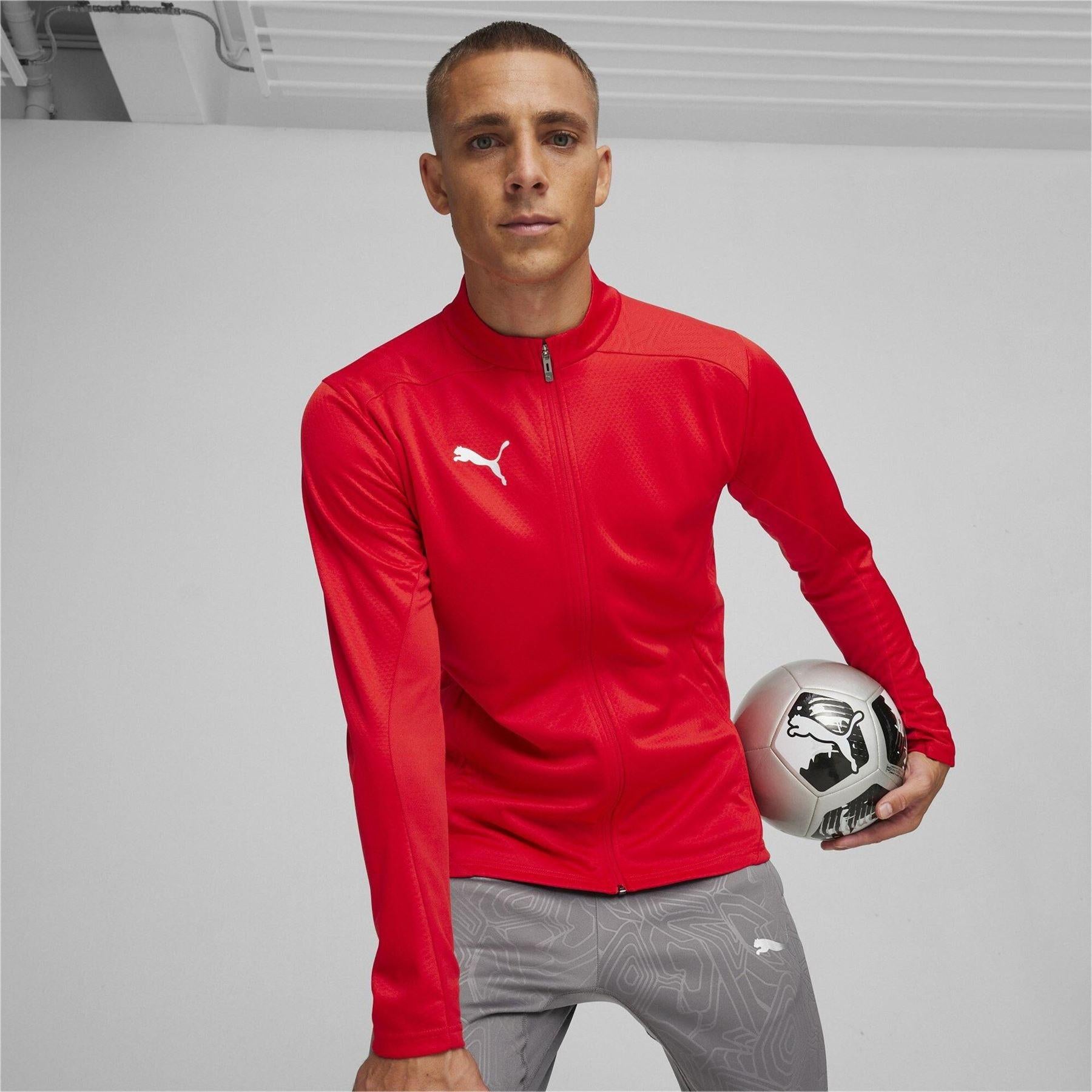 Red - Side - Puma Mens TeamGoal Jacket