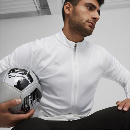 White-Silver - Pack Shot - Puma Mens TeamGoal Jacket