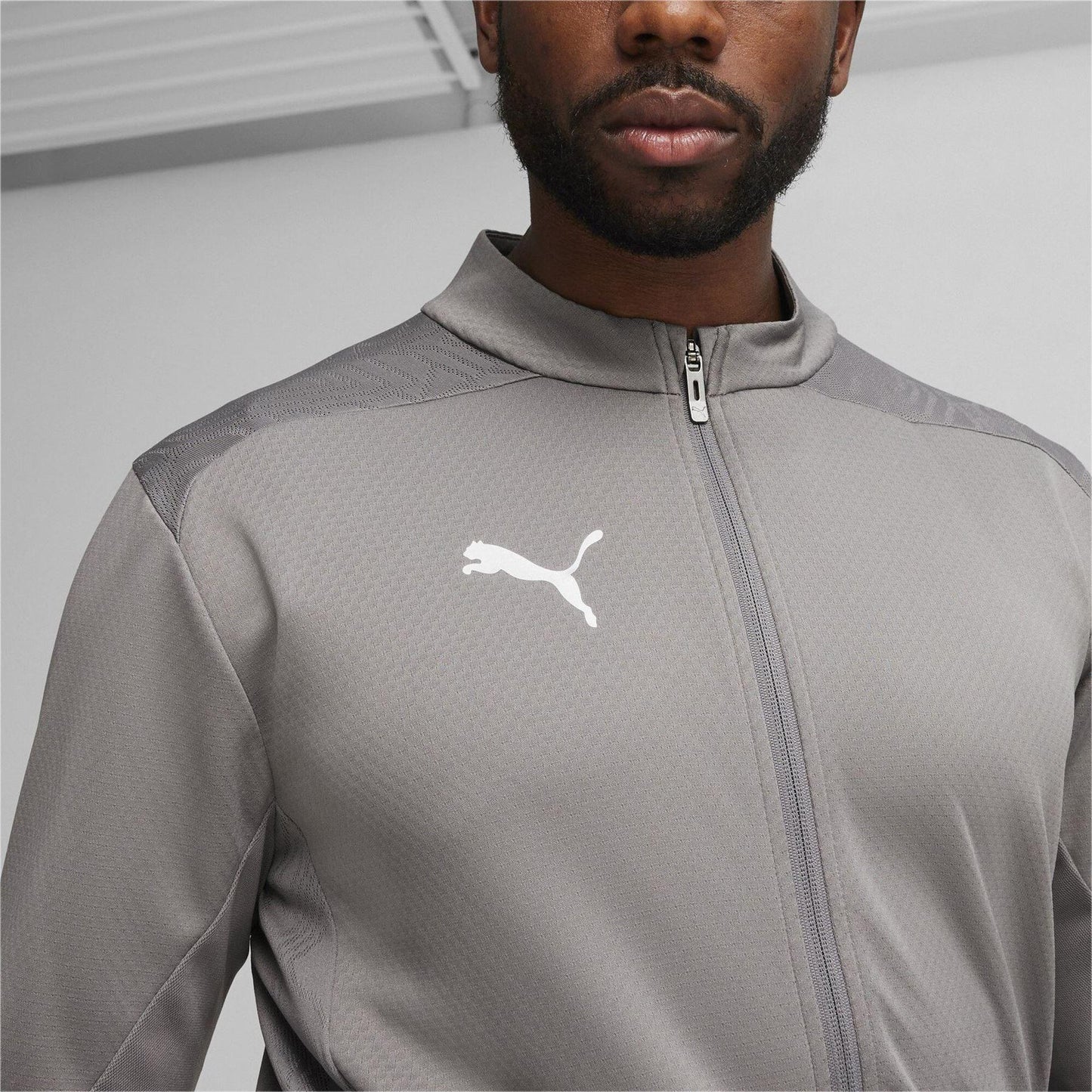 Silver - Pack Shot - Puma Mens TeamGoal Jacket