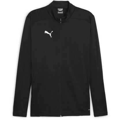 Black-Silver - Front - Puma Mens TeamGoal Jacket