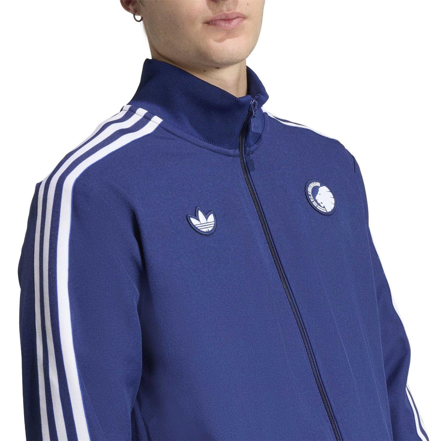 Blue - Side - Adidas Mens Terrace Icons F.C. Copenhagen Track Jacket