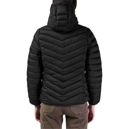 Black - Back - SoulCal Womens-Ladies Bubble Hooded Padded Jacket