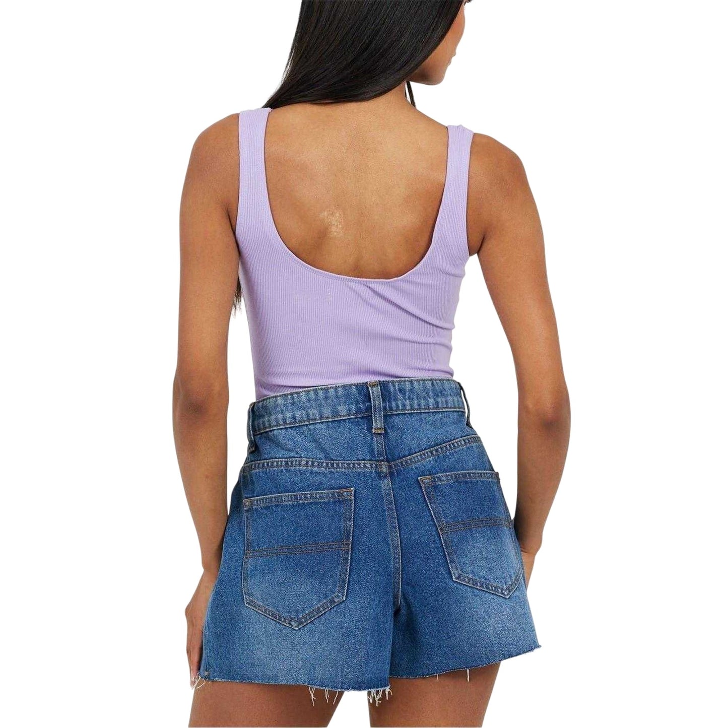 Violet - Back - Brave Soul Womens-Ladies Lace Up Bodysuit