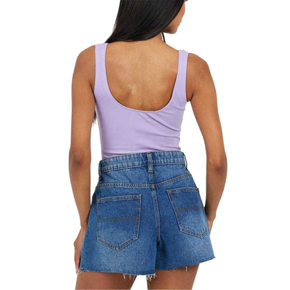 Violet - Back - Brave Soul Womens-Ladies Lace Up Bodysuit