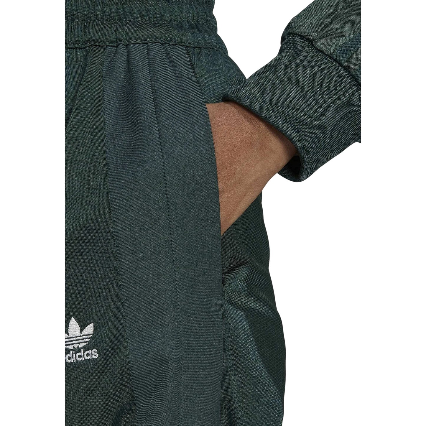 Mineral Green - Side - Adidas Womens-Ladies Lace Up Wide Leg Trousers
