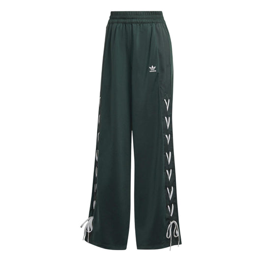 Mineral Green - Front - Adidas Womens-Ladies Lace Up Wide Leg Trousers