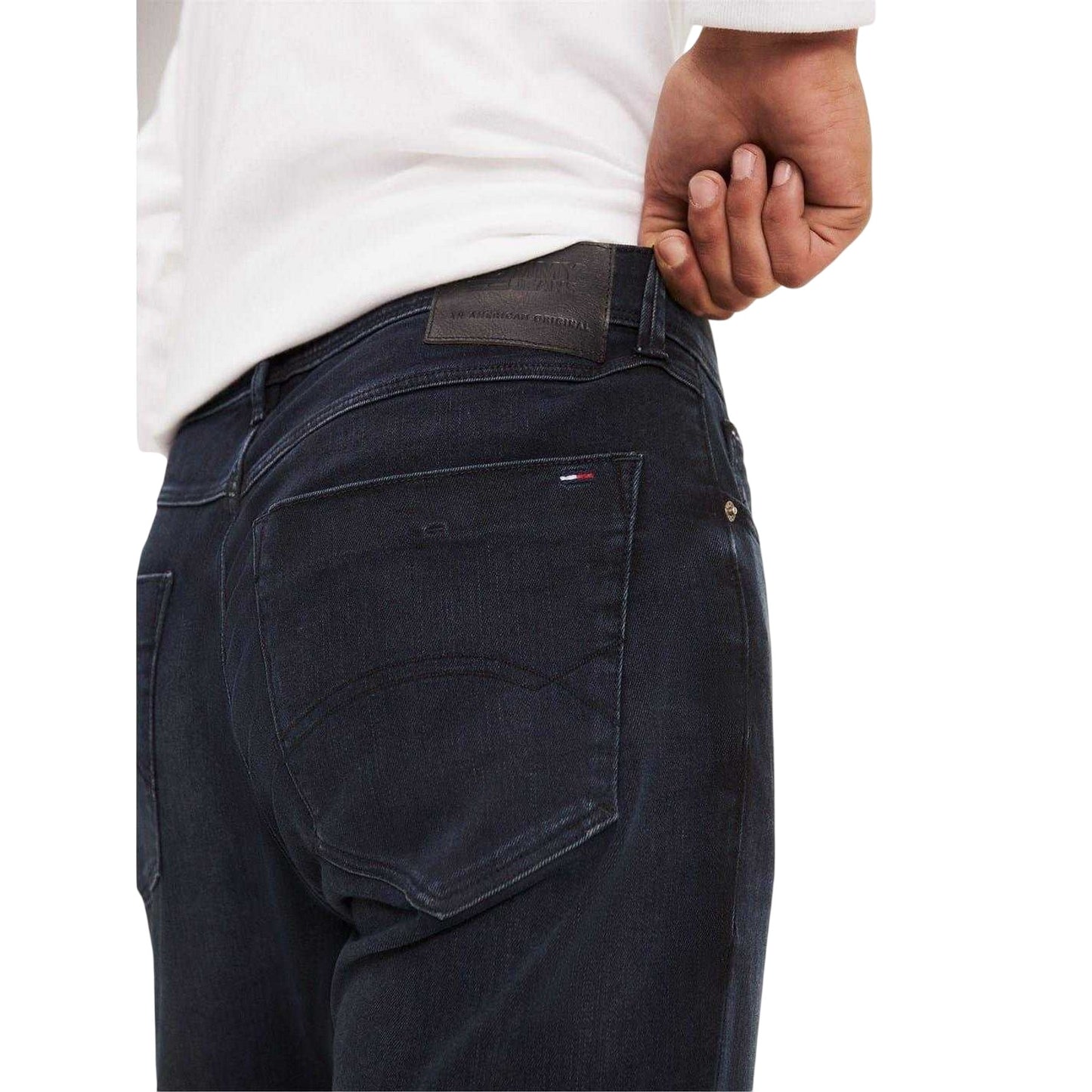 Black - Lifestyle - Tommy Jeans Mens Austin Tapered Leg Slim Jeans
