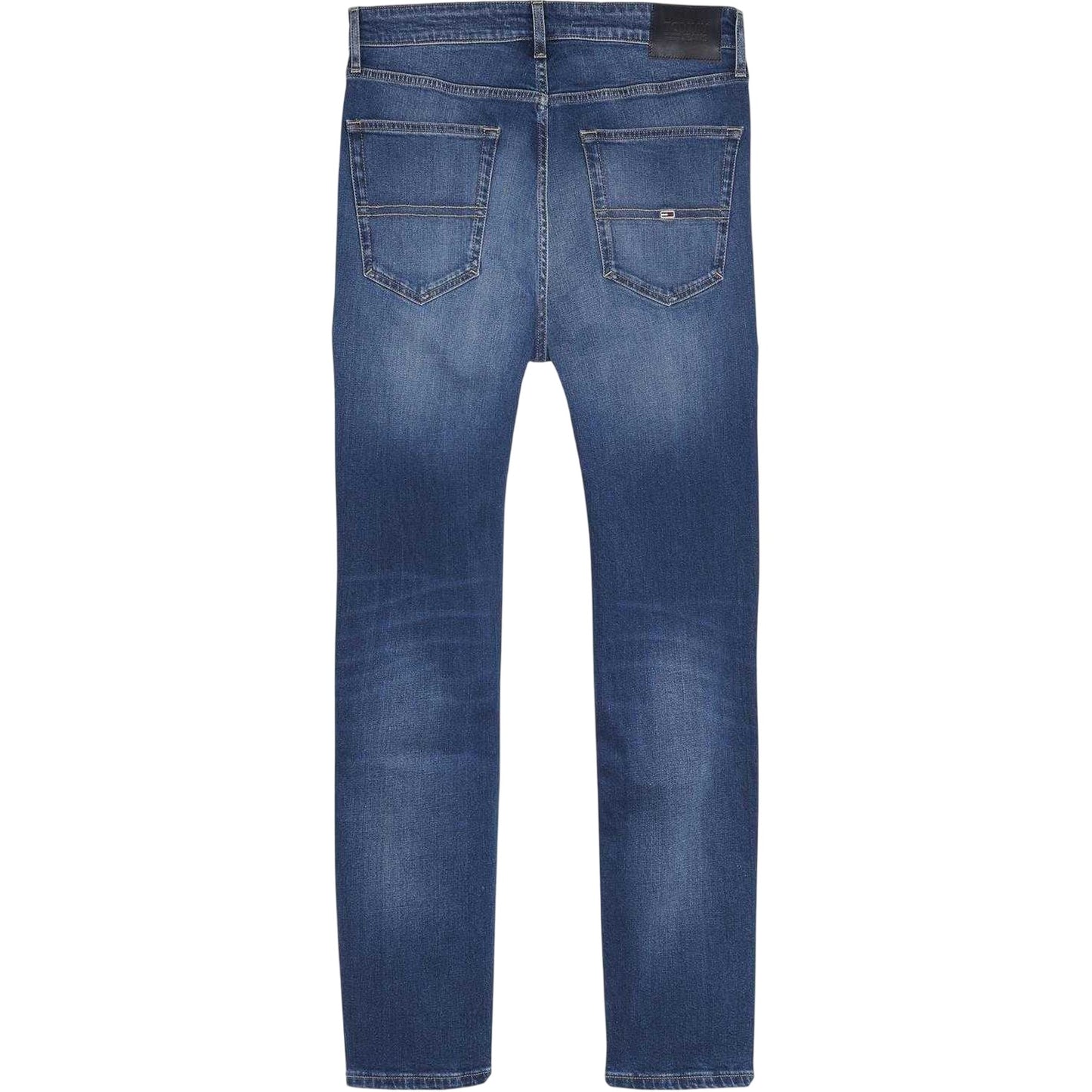 Mid Blue - Back - Tommy Jeans Mens Austin Tapered Leg Slim Jeans
