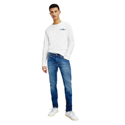 Mid Blue - Lifestyle - Tommy Jeans Mens Austin Tapered Leg Slim Jeans