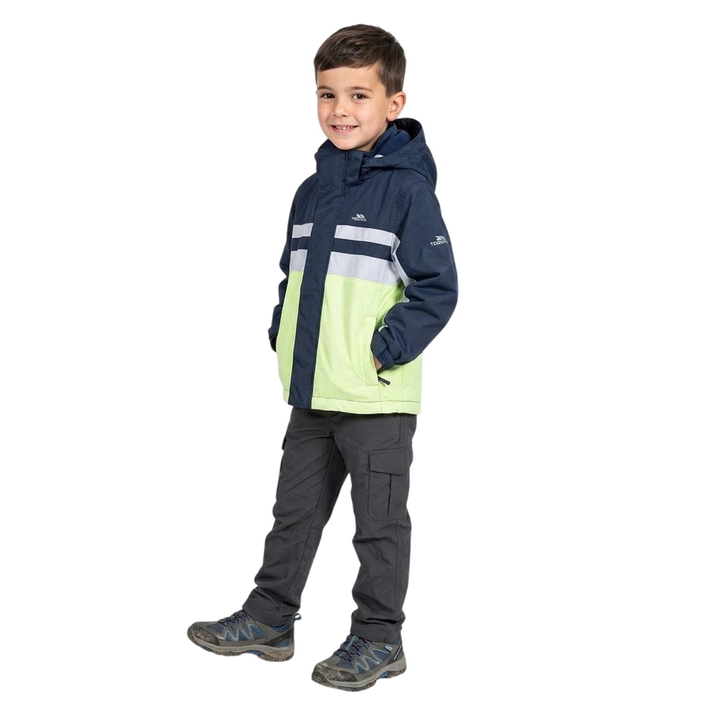 Green - Lifestyle - Trespass Childrens-Kids Raymont Waterproof Jacket