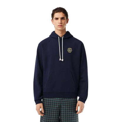 Navy - Lifestyle - Lacoste Mens Heritage Badge Fleece Hoodie