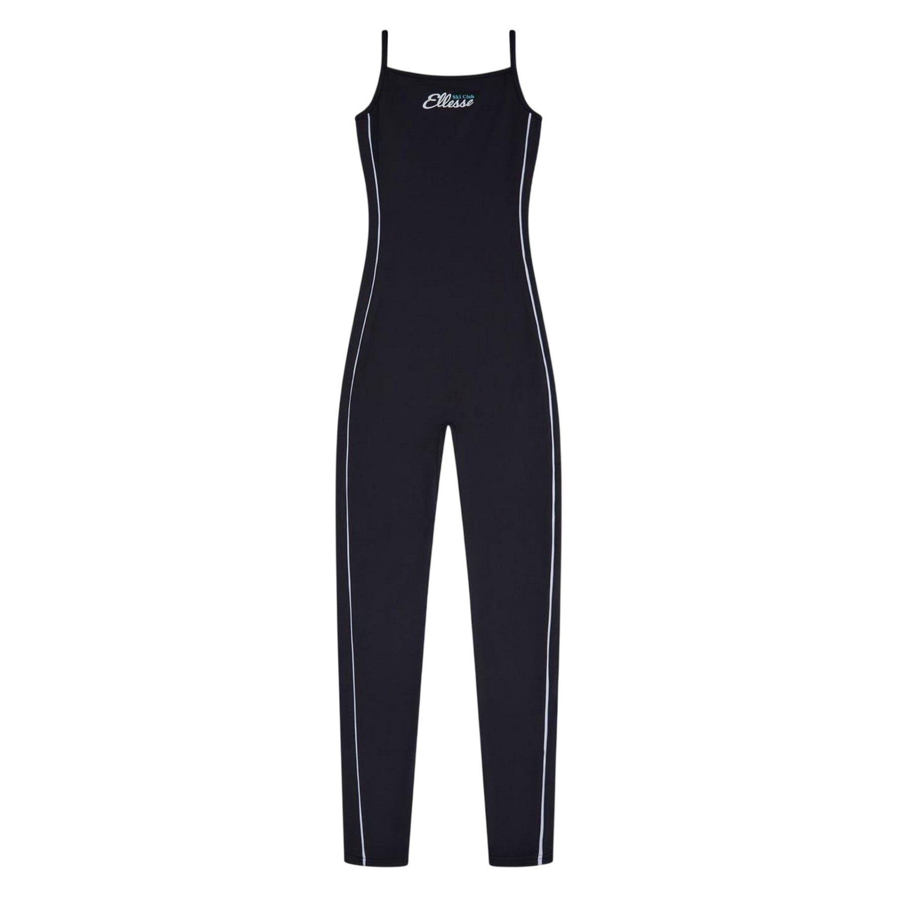 Black - Front - Ellesse Womens-Ladies Side Stripe Spaghetti Strap Jumpsuit