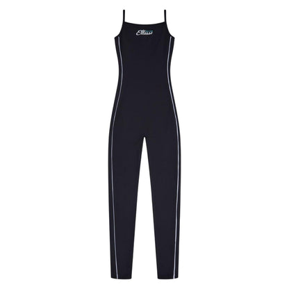 Black - Front - Ellesse Womens-Ladies Side Stripe Spaghetti Strap Jumpsuit