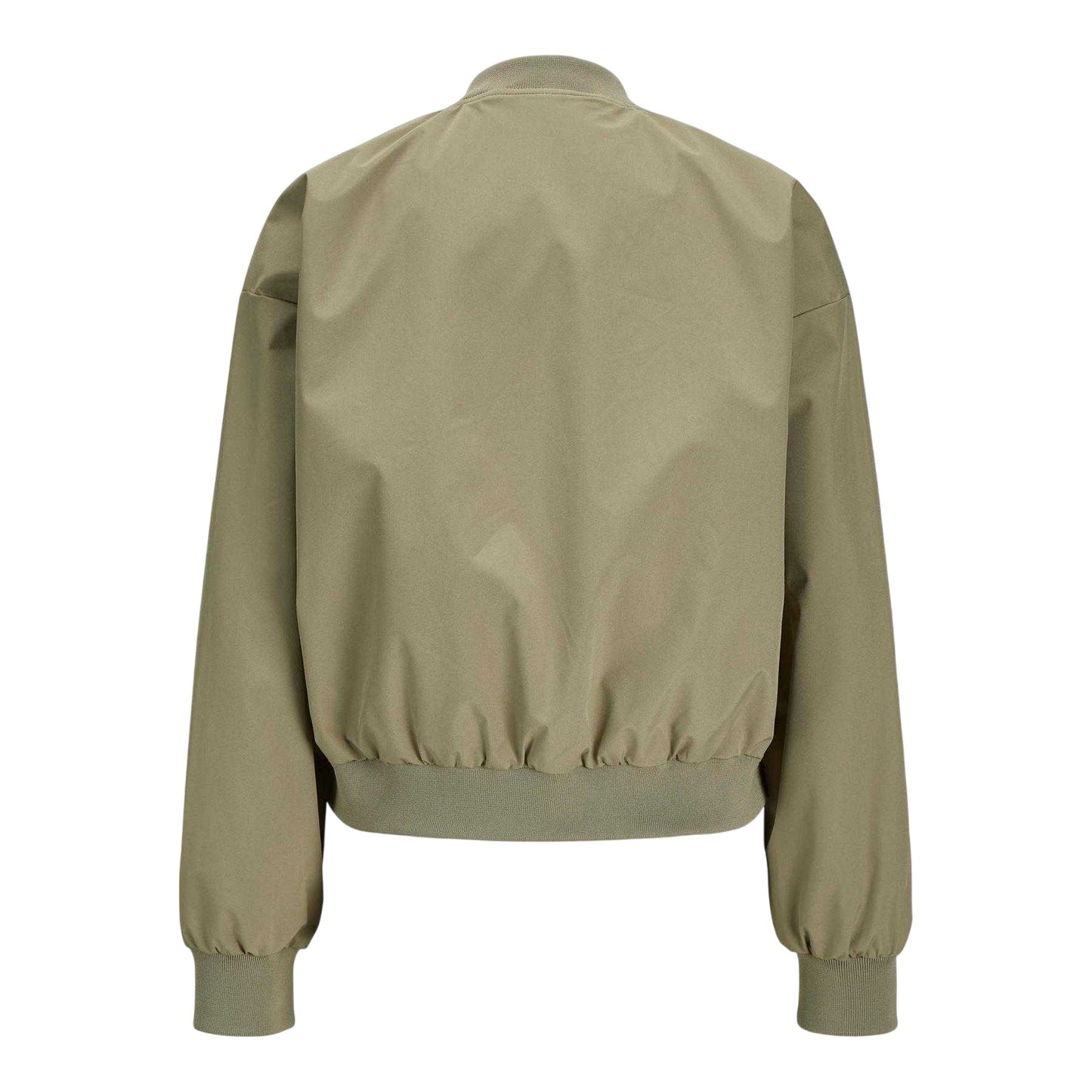 Aloe Green - Back - JJXX Womens-Ladies Ella Ribbed Bomber Jacket