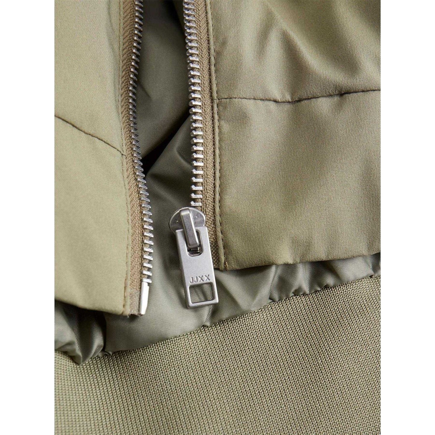 Aloe Green - Side - JJXX Womens-Ladies Ella Ribbed Bomber Jacket