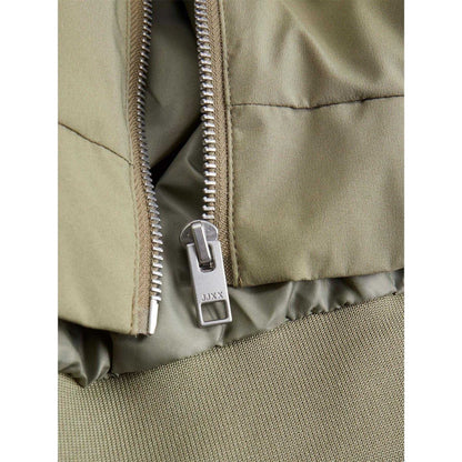 Aloe Green - Side - JJXX Womens-Ladies Ella Ribbed Bomber Jacket