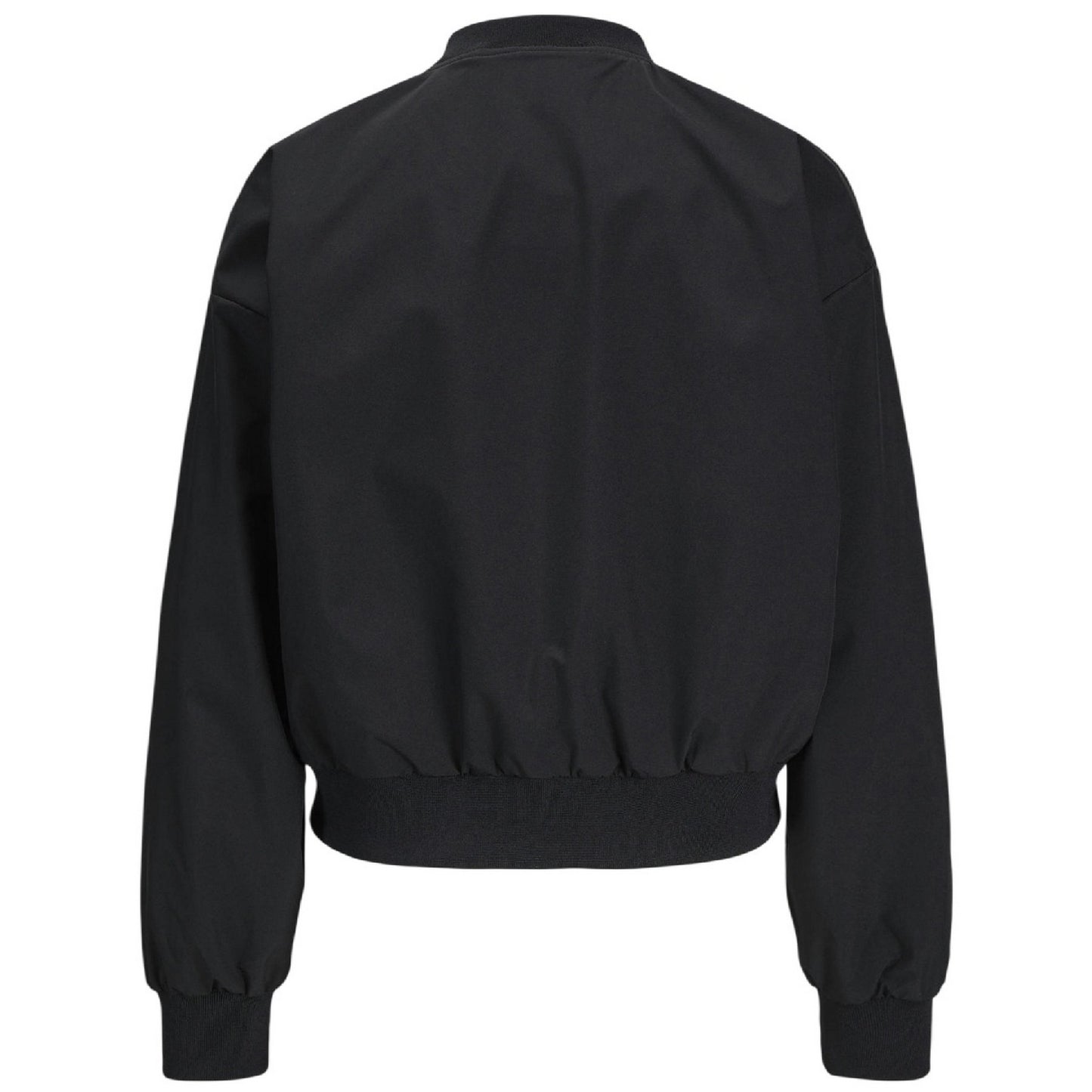 Black - Back - JJXX Womens-Ladies Ella Ribbed Bomber Jacket