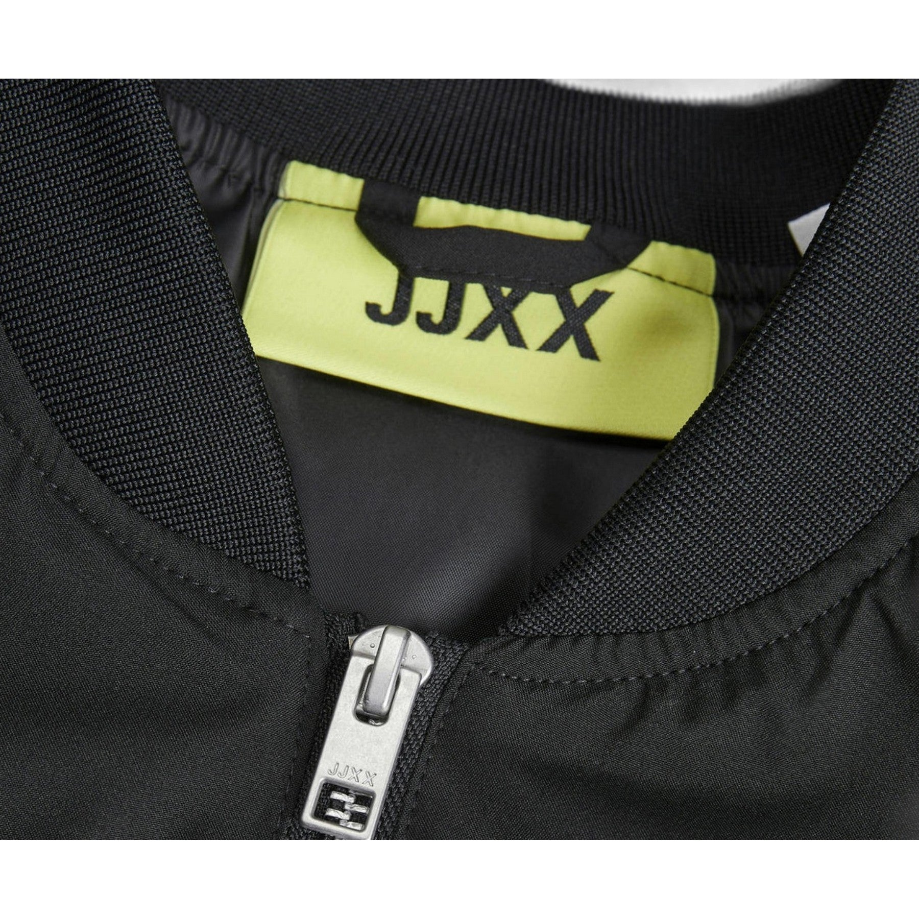 Black - Side - JJXX Womens-Ladies Ella Ribbed Bomber Jacket