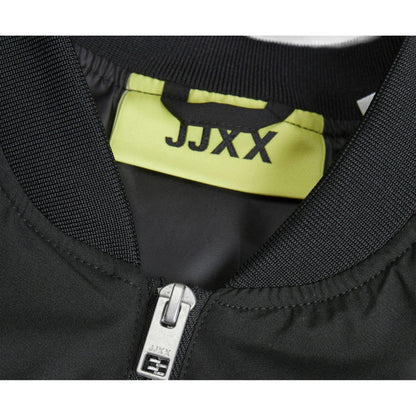 Black - Side - JJXX Womens-Ladies Ella Ribbed Bomber Jacket