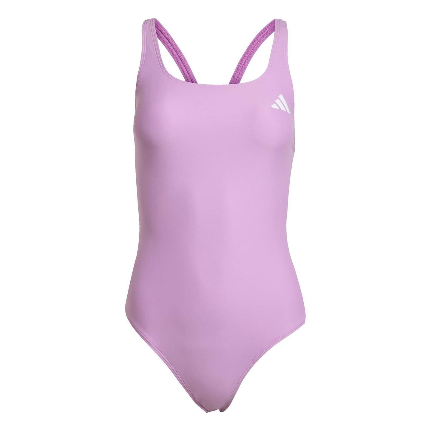 Purple - Front - Adidas Womens-Ladies Essential Logo One Piece Swimsuit