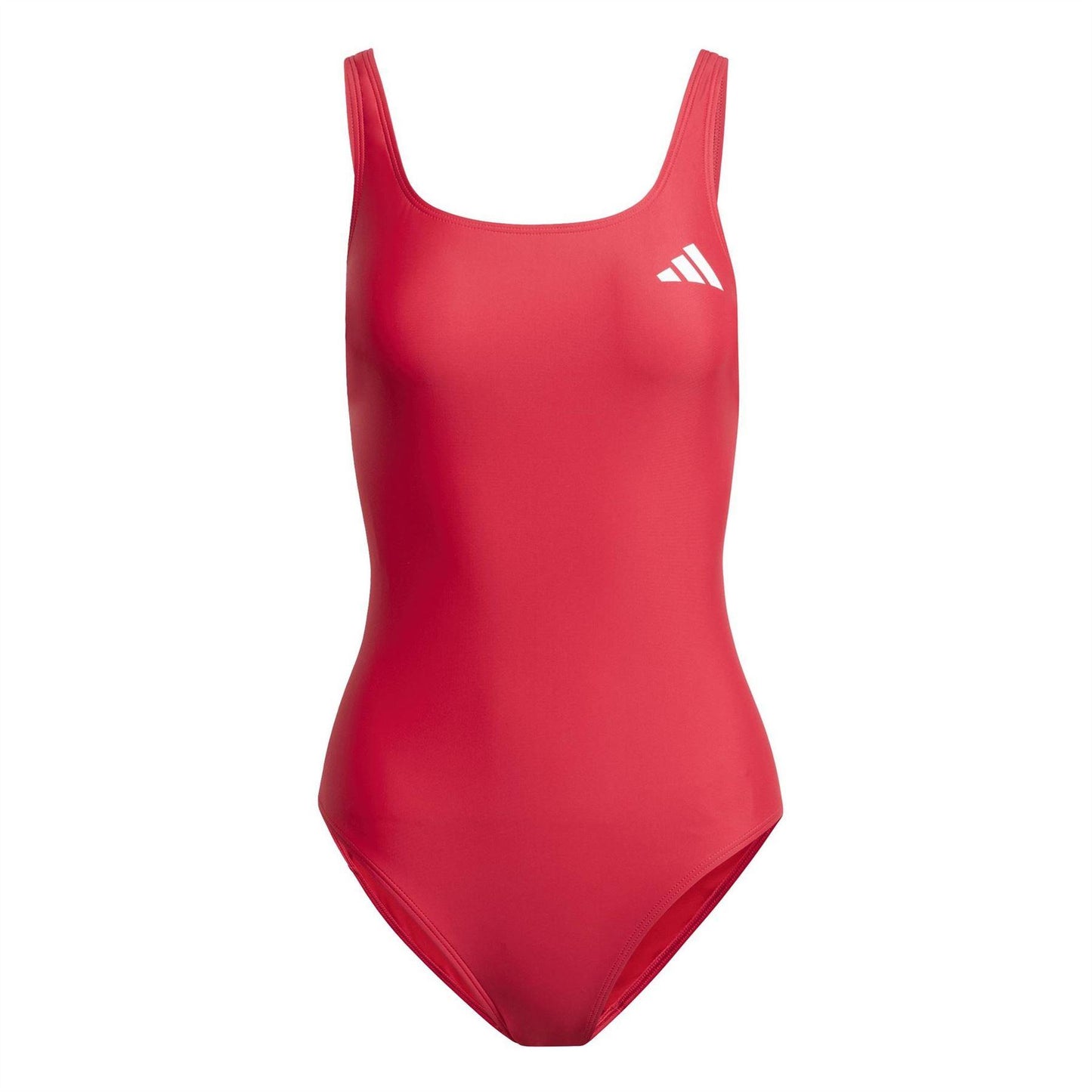 Pure Red - Front - Adidas Womens-Ladies Essential Logo One Piece Swimsuit