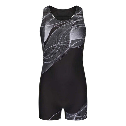 Black-Grey - Front - Zoggs Girls Xtra Life One Piece Swimsuit