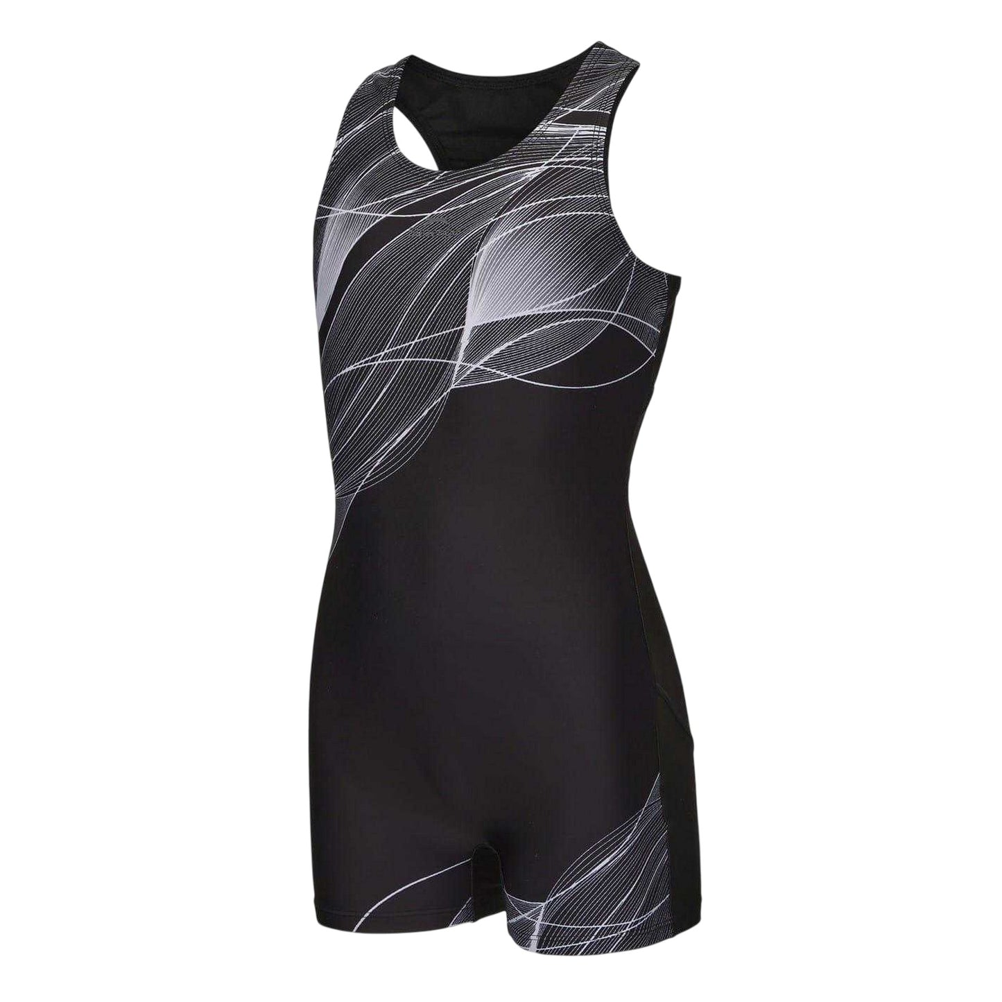 Black-Grey - Side - Zoggs Girls Xtra Life One Piece Swimsuit