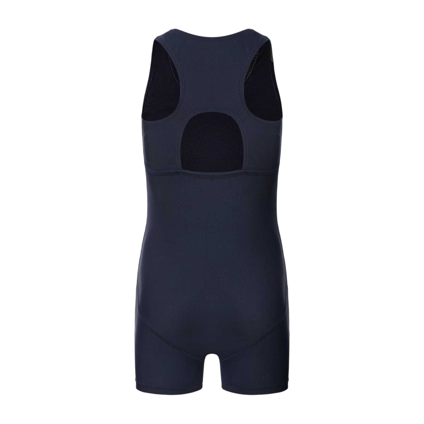 Blue-Yellow-White - Back - Zoggs Girls Xtra Life One Piece Swimsuit