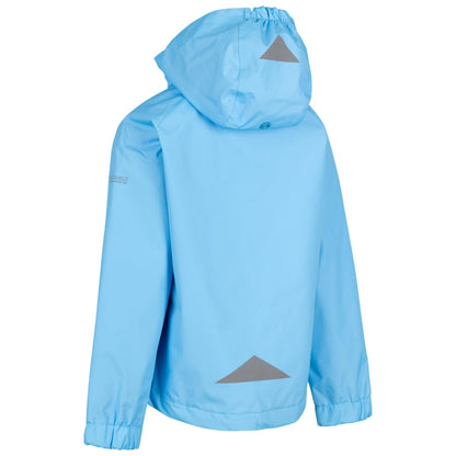 Blue - Back - Trespass Childrens-Kids Windproof Waterproof Jacket
