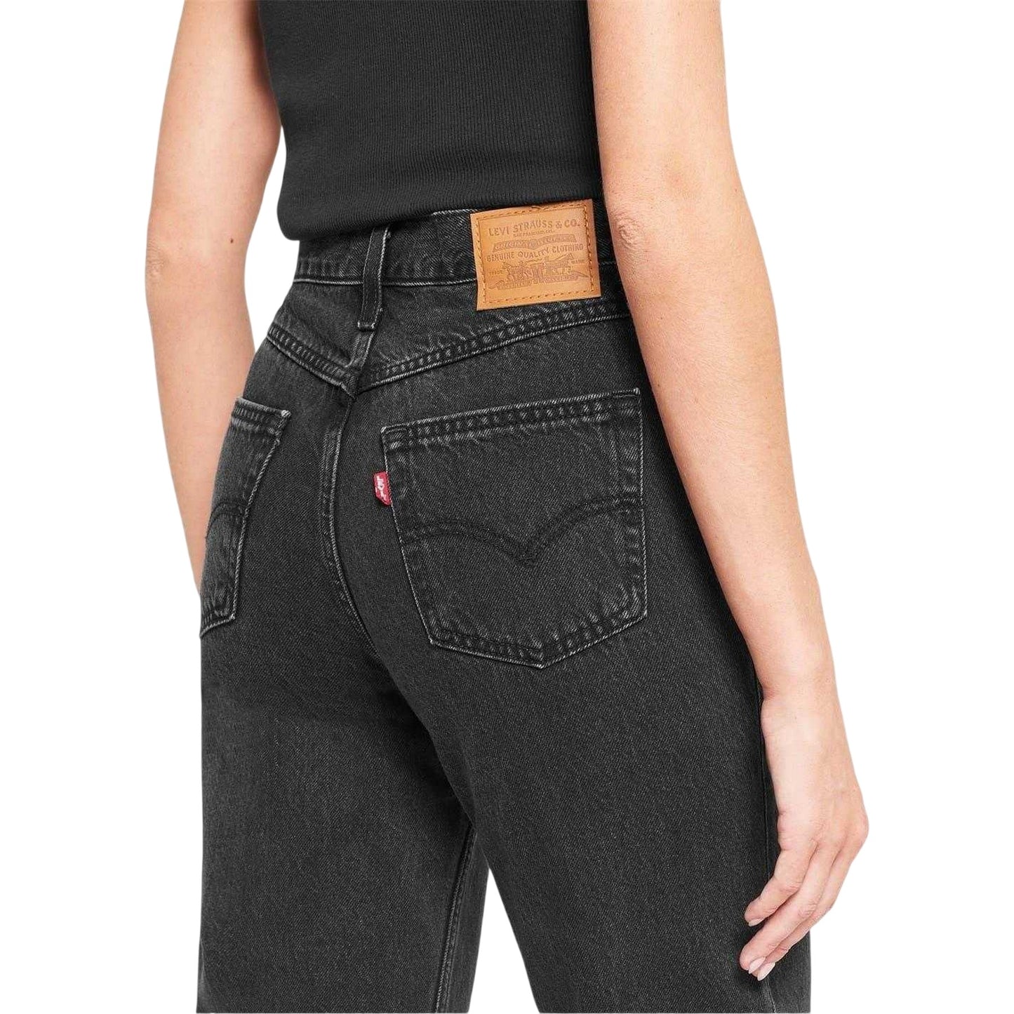 Stonewash - Side - Levis Womens-Ladies High Waist Mom Jeans