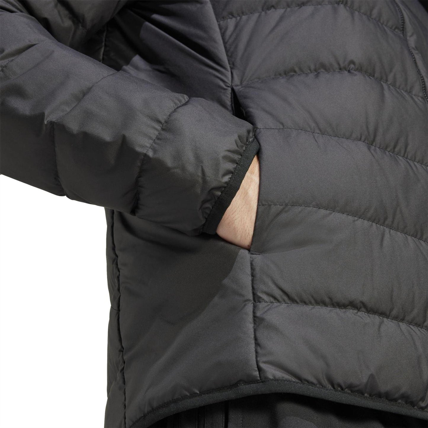 Black - Lifestyle - Adidas Mens Essentials Lite Lightweight Down Jacket