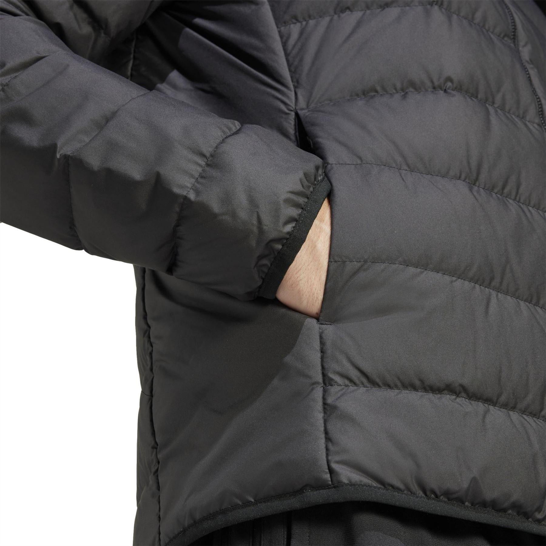 Black - Lifestyle - Adidas Mens Essentials Lite Lightweight Down Jacket