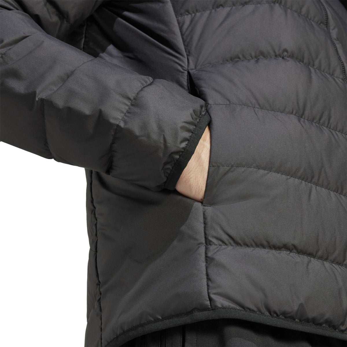 Black - Lifestyle - Adidas Mens Essentials Lite Lightweight Down Jacket