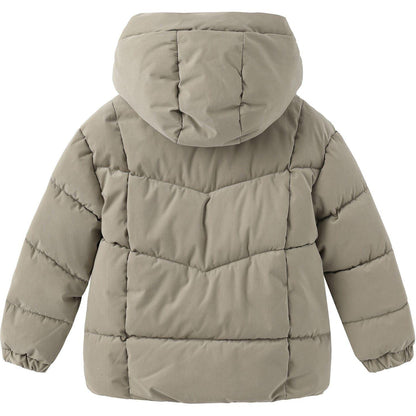 Khaki Green - Back - Firetrap Childrens-Kids Hooded Puffer Jacket