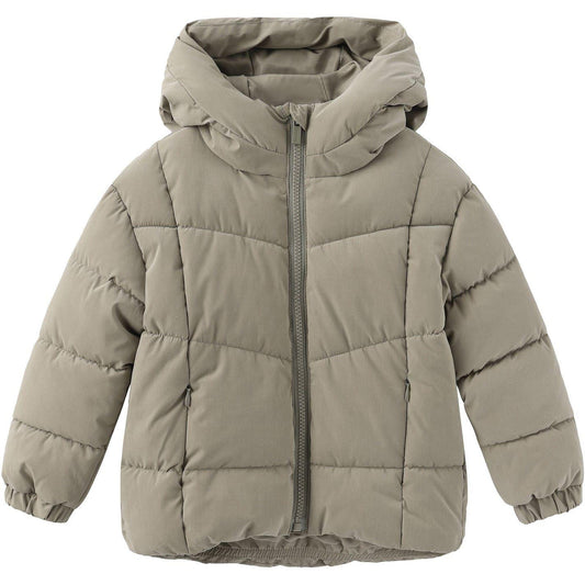 Khaki Green - Front - Firetrap Childrens-Kids Hooded Puffer Jacket