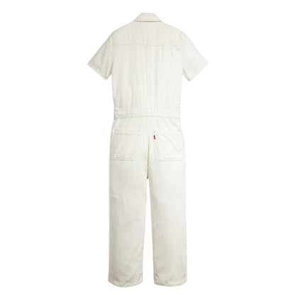Off White - Back - Levis Womens-Ladies Heritage Collared Regular Jumpsuit
