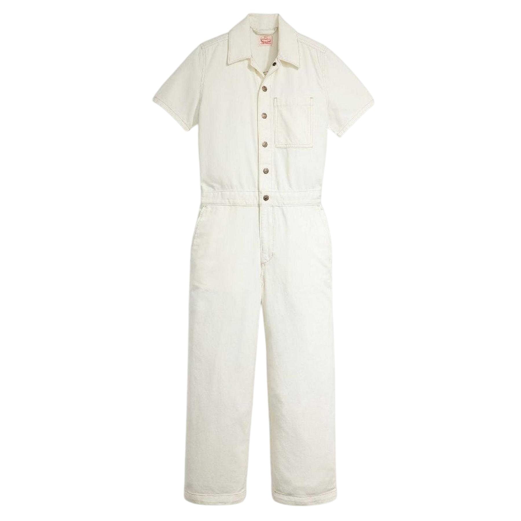 Off White - Front - Levis Womens-Ladies Heritage Collared Regular Jumpsuit