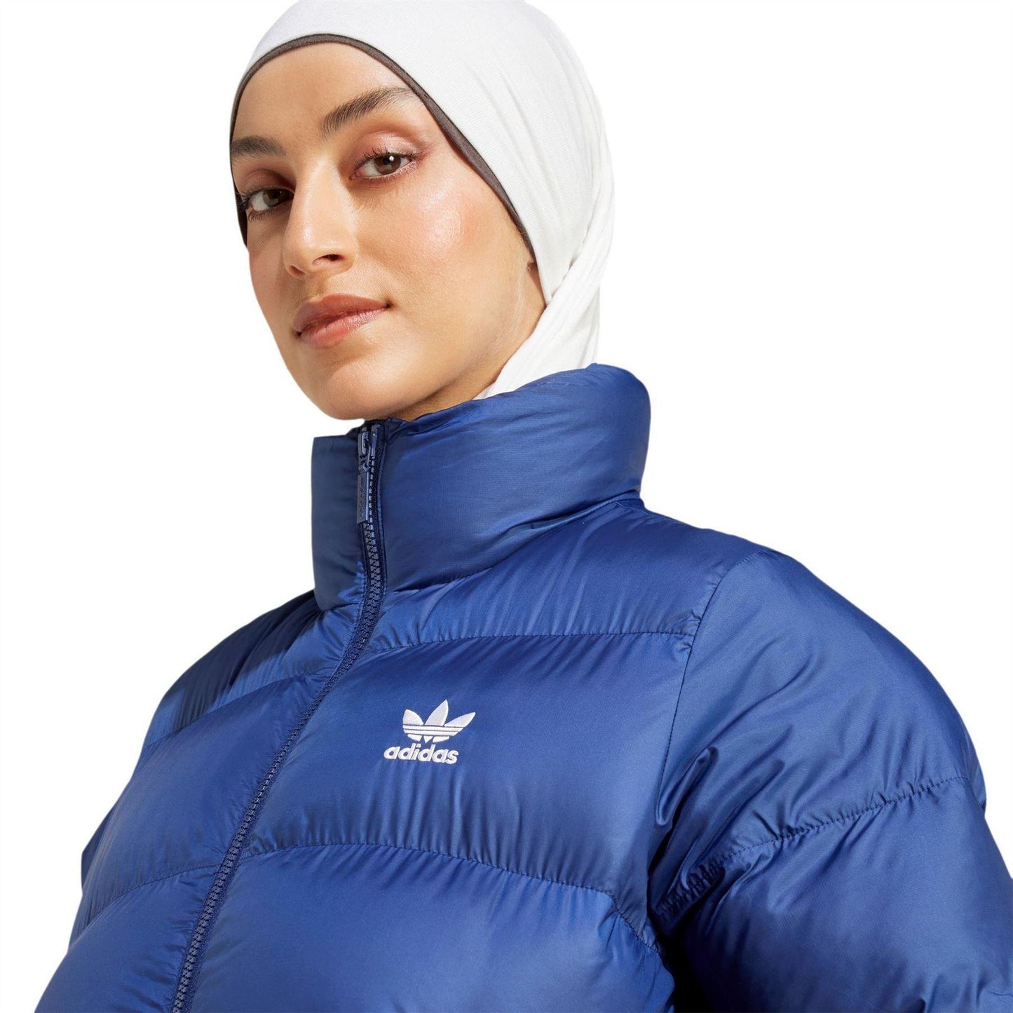 Dark Blue - Side - Adidas Womens-Ladies Originals Puffer Jacket