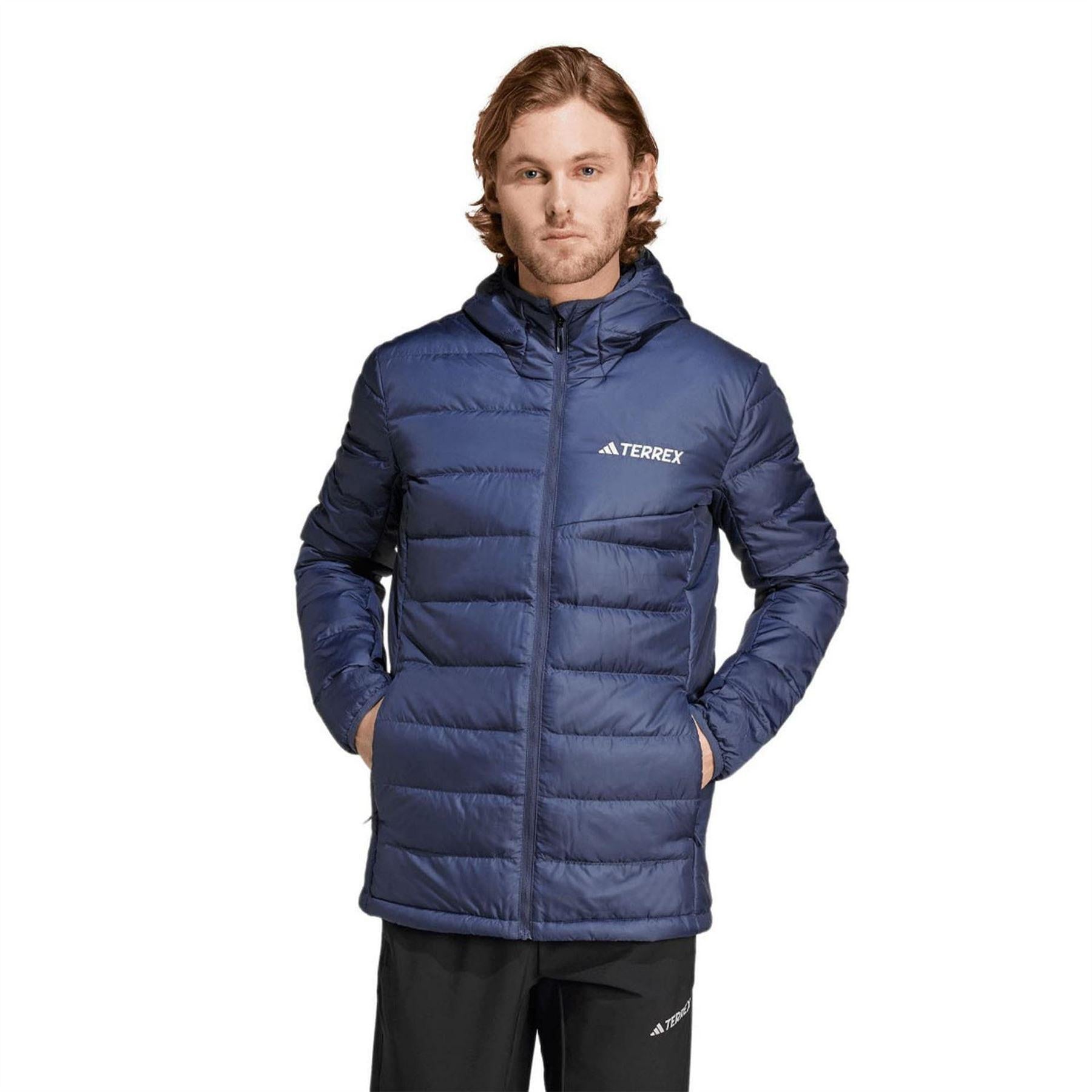 Navy - Lifestyle - Adidas Mens Terrex Lightweight Regular Down Jacket